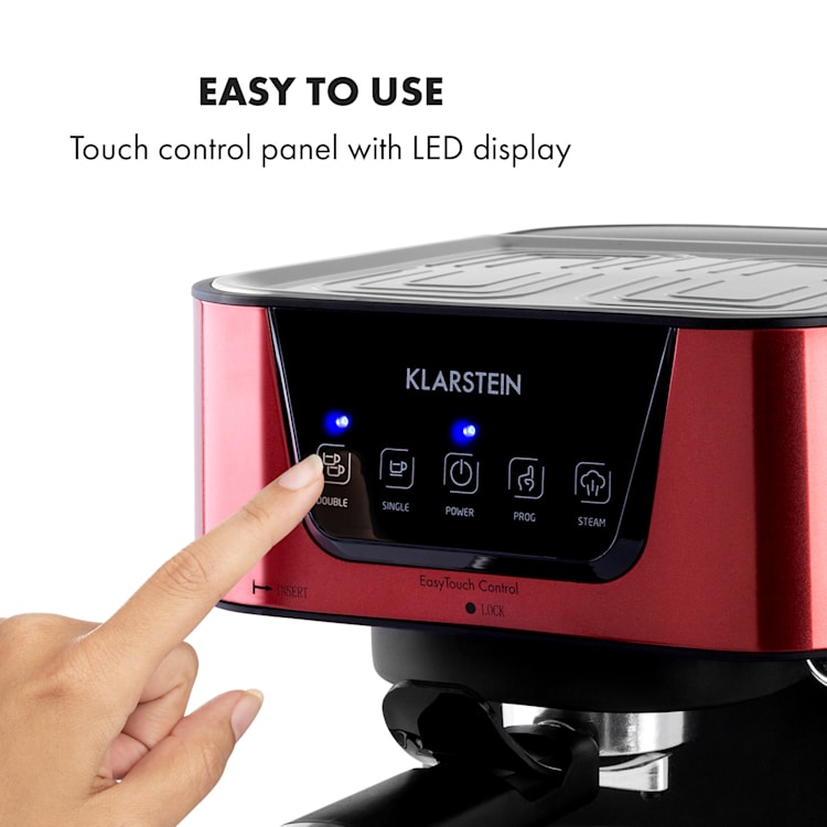 Arabica Espressomaskin 1050W 15 Bar 1,5l touchpanel ädelstål