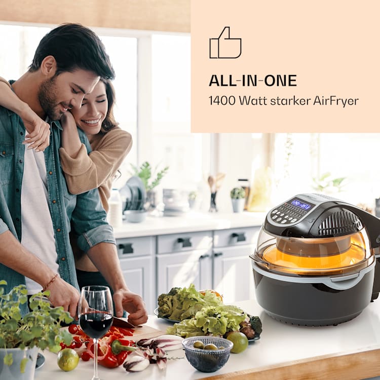 VitAir Smart Heißluftfritteuse App-Steuerung / 1400W / 7,75 Ltr / 20 Programme Schwarz