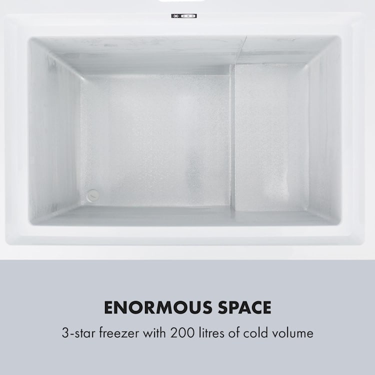 Iceblokk Eco, fagyasztóláda, A+++, 200 l, 2 felakasztható kosár, kerekek, fehér