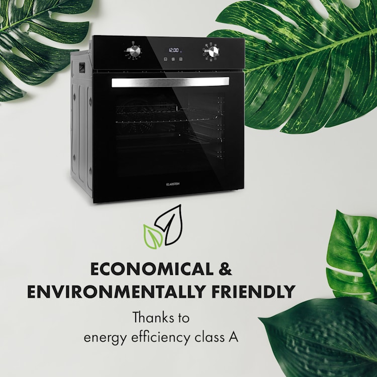 Casteau, cuptor electric încorporat, 2800 W, clasa de eficiență energetică A, 9 funcții