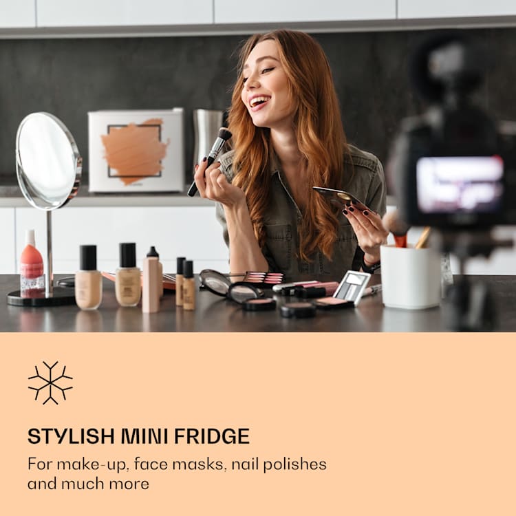 Pretty Cool, frigider pentru cosmetice, Apricot, 17 litri, 50 W, 1 raft Caisă