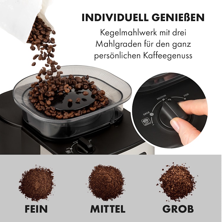 Aromatica Taste 10 Kaffeemaschine Kegelmahlwerk 10 Tassen