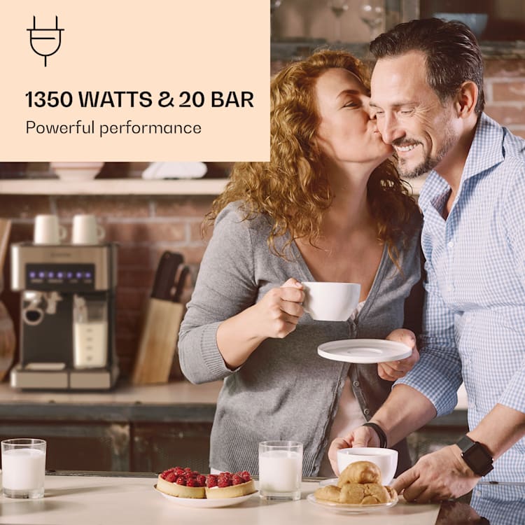 Arabica Comfort Espresso Machine 1350W 20 Bar 1.8 l Touch Control Panel Stainless Steel