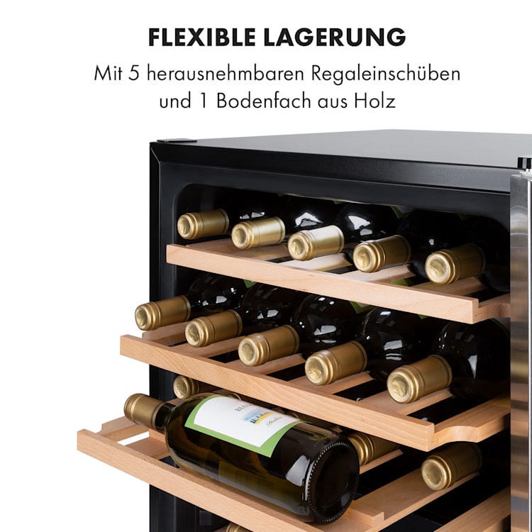 Vinamour 37 Duo Weinkühlschrank 2 Kühlzonen 112 Liter 37 Flaschen