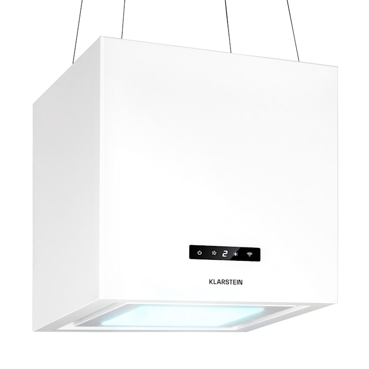 Kronleuchter Smart Inselabzugshaube 595m³/h App-Steuerung LED-Panel Weiß