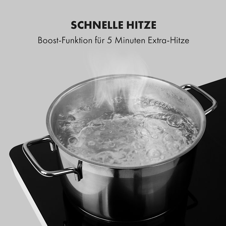 FutureChef, double induction hotplate, 3000 watts, 2 hobs, black Black