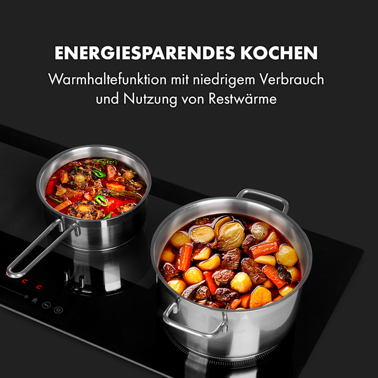 Delicatessa 90 Slim Einbaukochfeld Induktion 4 Zonen 7000W Autark