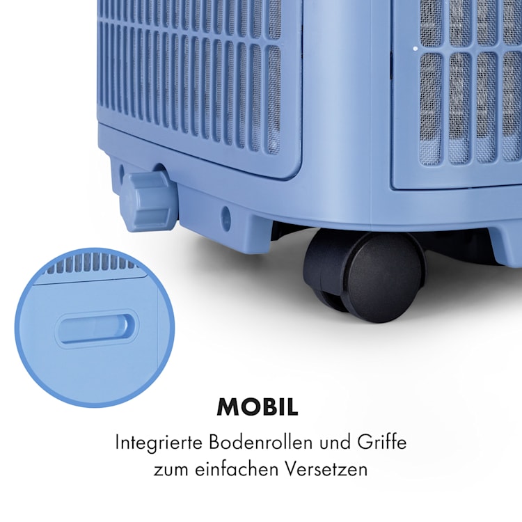 Kraftwerk Smart 10K Klimaanlage 3-in-1 10000 BTU App-Steuerung Fernbedienung 10.000 BTU | Pastellblau