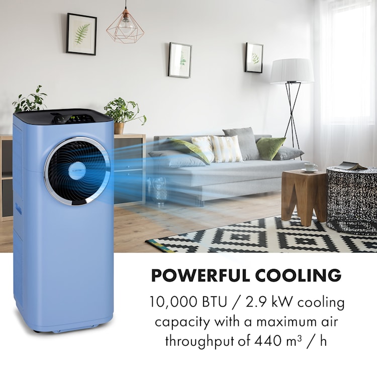 Kraftwerk Smart 10K, prijenosna klima, 3 u 1, 10 000 BTU, upravljanje aplikacijom, daljinsko upravljanje 10.000 BTU | Pastelno Plava