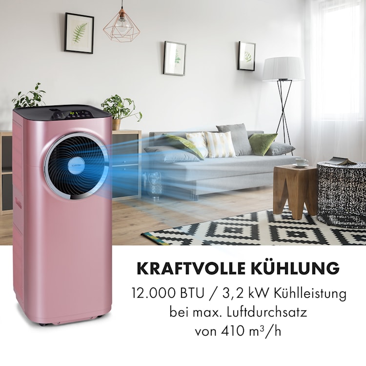 Kraftwerk Smart 12K Klimaanlage 3-in-1 12000 BTU App-Steuerung Fernbedienung 12.000 BTU | Roségold