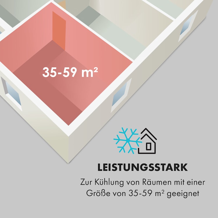 Kraftwerk Smart 12K Klimaanlage 3-in-1 12000 BTU App-Steuerung Fernbedienung 12.000 BTU | Roségold