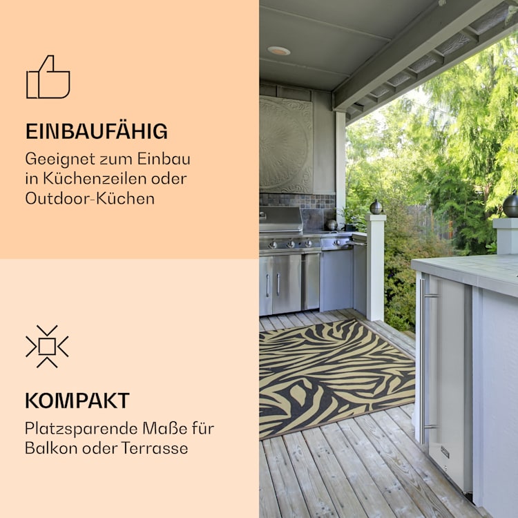 OpenAir Outdoor-Kühlschrank 90 Liter 1-10 °C wetterfest Einbaufähig