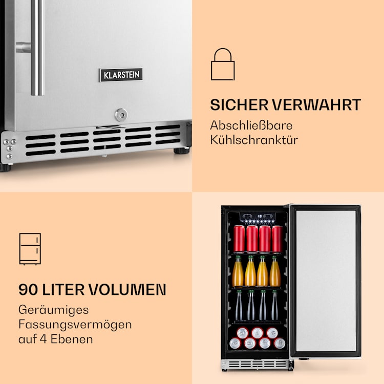 OpenAir Outdoor-Kühlschrank 90 Liter 1-10 °C wetterfest Einbaufähig