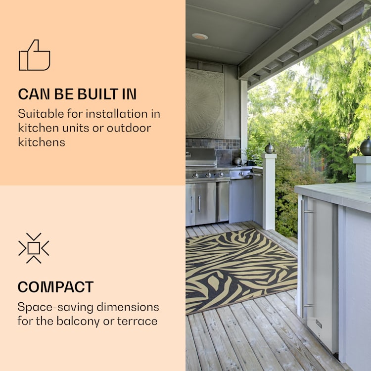 OpenAir, frigider pentru exterior, 90 litri, 1-10 °C, rezistent la intemperii, potrivit pentru instalare