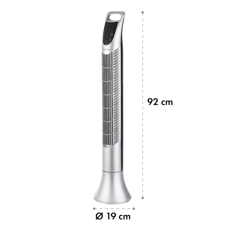 Mount Everest, wentylator kolumnowy, 3 poziomy mocy, 3 tryby, 40 W Srebrny