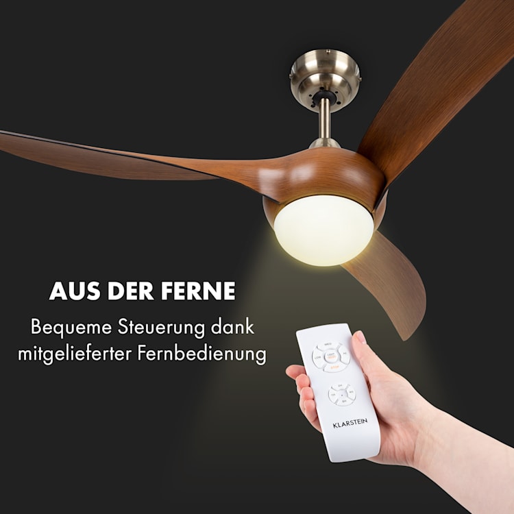 Monteverde Deckenventilator Deckenleuchte 52" 8.376m³/h 3 Flügel