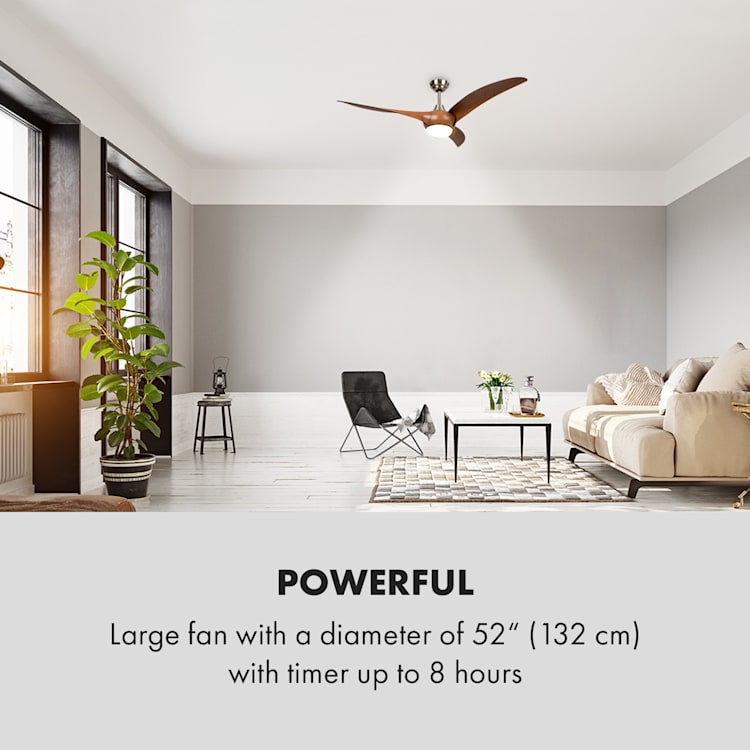 Monteverde ventilateur de plafond plafonnier 52" 8.376m³/h 3 pales