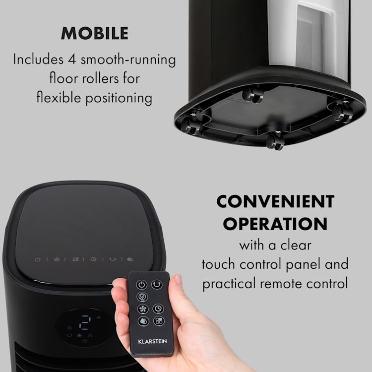 Skytower Grand Smart Luftkühler 80W 480 m³/h 8 Liter mobil Schwarz