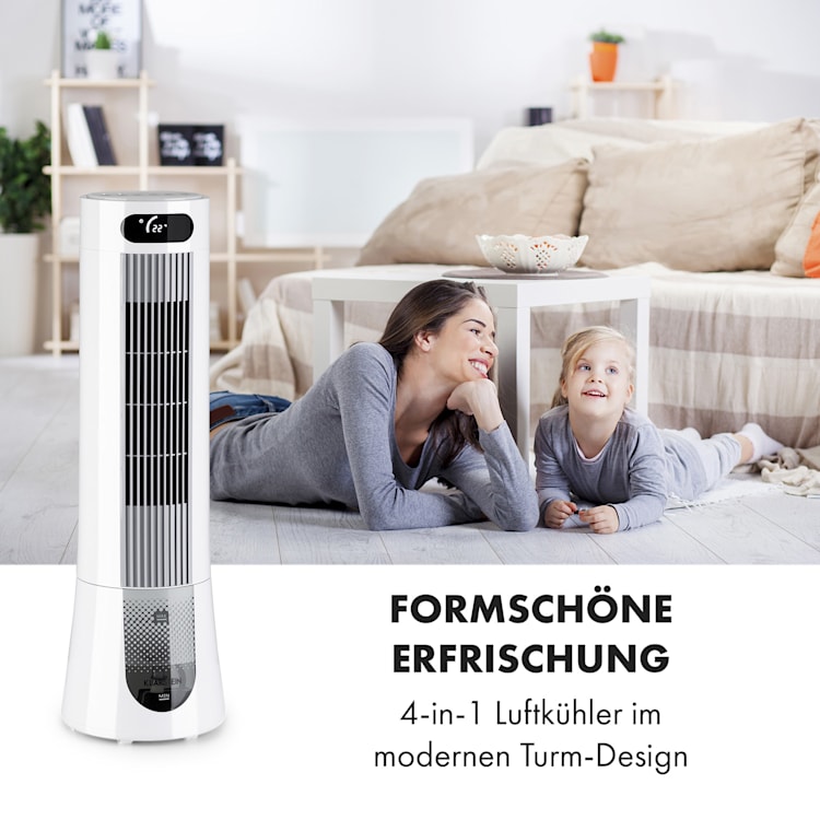 Skyscraper Frost Luftkühler 45 W 7 Liter 2 Kühlakkus mobil Weiß