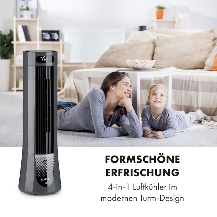 Skyscraper Frost Luftkühler 45 W 7 Liter 2 Kühlakkus mobil Grau