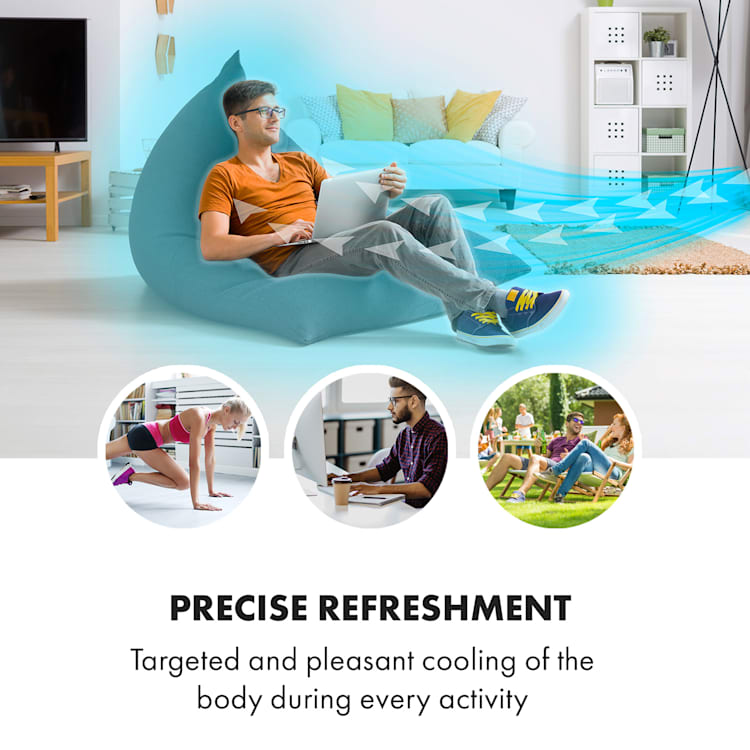 Cooler Rush, ventilator, răcitor de aer, 5,5L, 45W, telecomandă, 5 cutii de răcire Alb