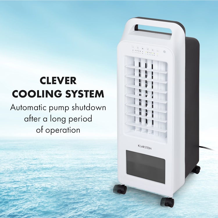 Cooler Rush, ventilator, răcitor de aer, 5,5L, 45W, telecomandă, 5 cutii de răcire Alb