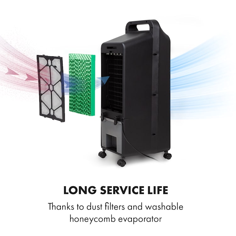 Cooler Rush, Fan, Air Cooler, 5.5L, 45W, Remote Control, 5 x Ice Pack Black