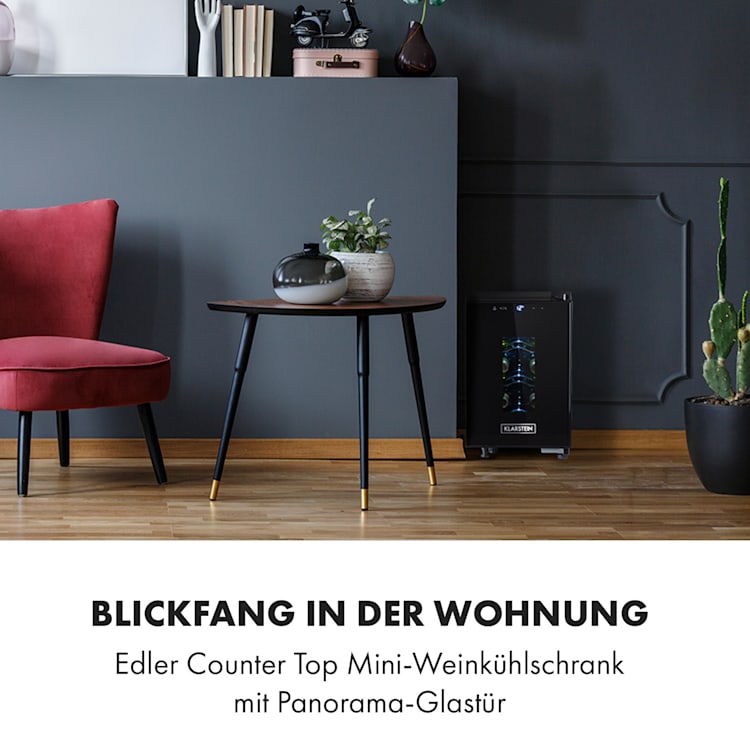 Bellevin 6 Uno Weinkühlschrank 17 Liter 11-18 °C SingleZone LED