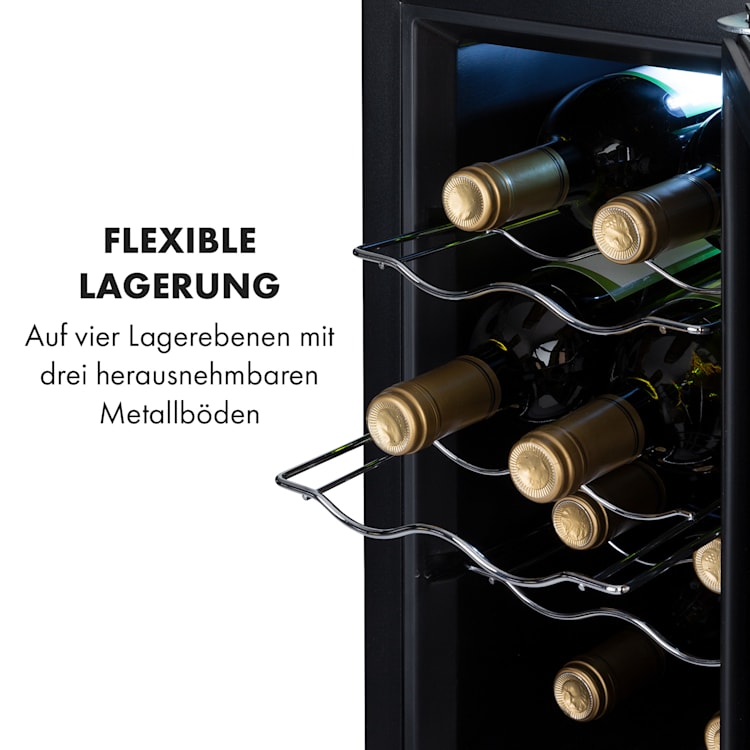 Reserva 8 Slim Uno Weinkühlschrank 8 Flaschen 23 Liter Edelstahl