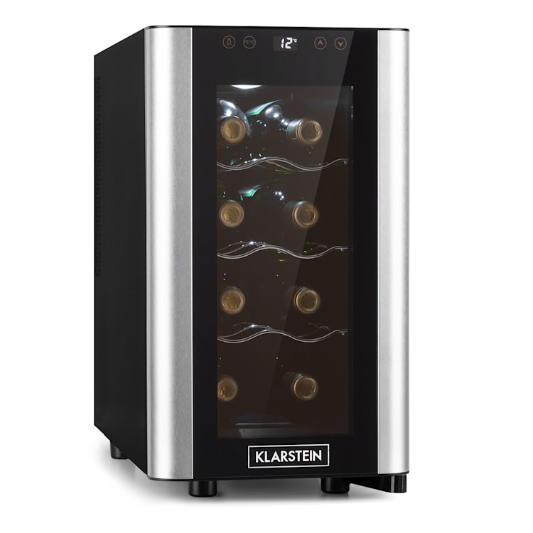 Reserva 8 Slim Uno Weinkühlschrank 8 Flaschen 23 Liter Edelstahl