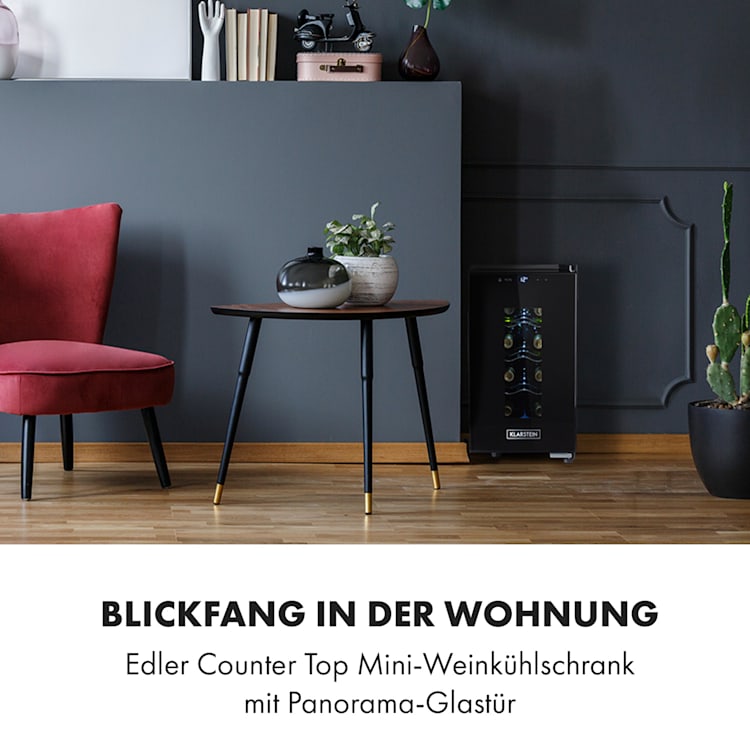 Bellevin 8 Uno Weinkühlschrank 23 Liter 11-18 °C LED Touch SingleZone