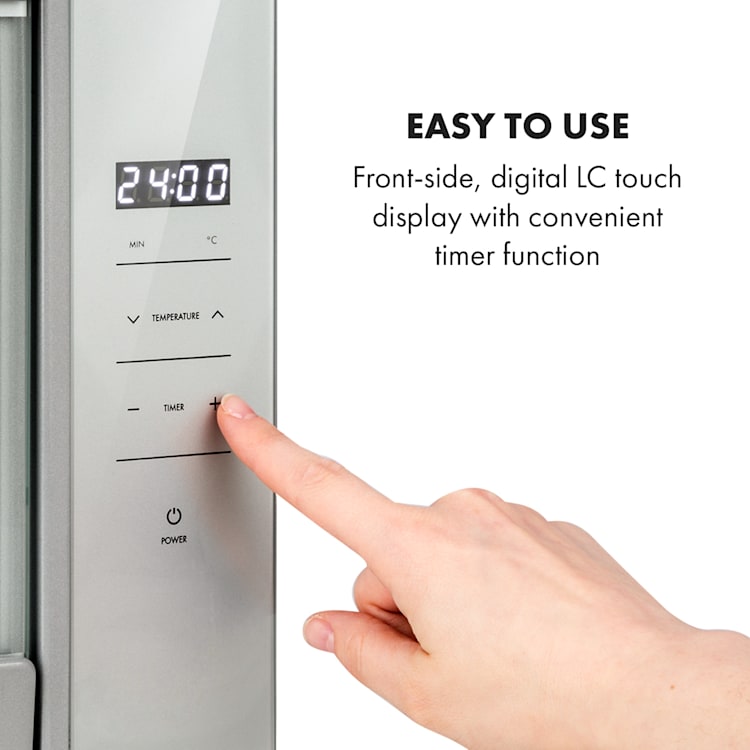 Mega Jerky Dehydrator 650W 35-80°C LC touch display timer 8 levels Silver