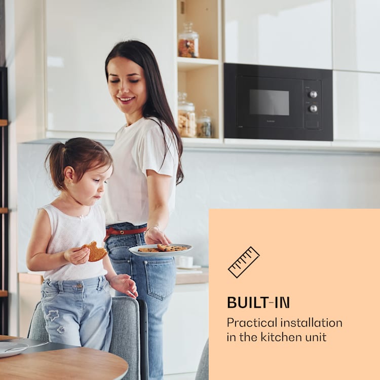 Luminance Built-in Microwave 20 Litres 800 W Defrost Built-in 5 Steps Ø 24.5 cm Plate Black