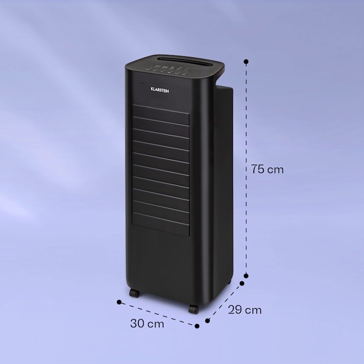 IceWind Max, răcitor de aer 3-în-1, 330 m³ / h 60W, oscilație, 6 litri, temporizator, telecomandă Negru