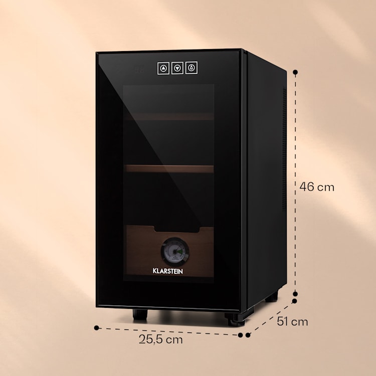 El Presidente 23 Humidor 45 W Touch Buchenholz 23L LED Schwarz