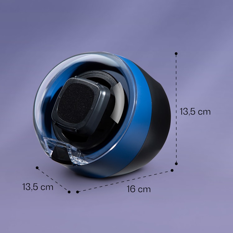 St. Gallen ll Premium, portaorologi, 4 velocità, 3 modalità di rotazione Blu