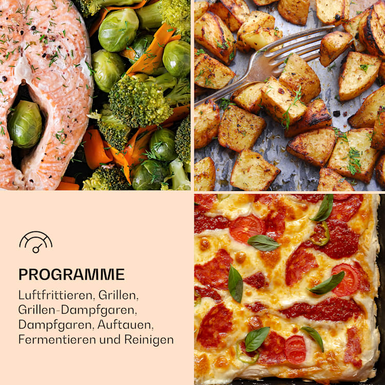 VaporChef Dampfbackofen 230 °C 31 l Drehregler EEK A