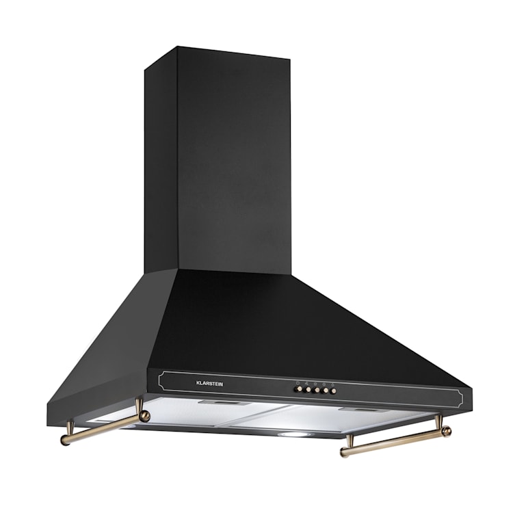 Victoria Dunstabzugshaube 60cm Retro-Design 644,5m³/h 2 LED-Lampen Schwarz