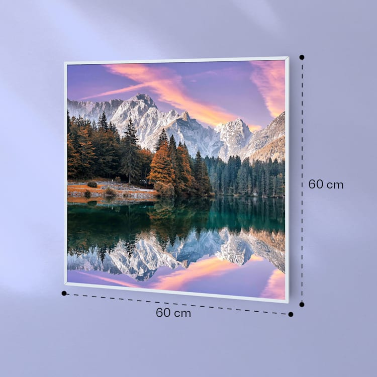 Wonderwall Air Art Smart Infrarotheizung See 60x60cm 350W weißer Rahmen 60 x 60 cm | See, weißer Rahmen