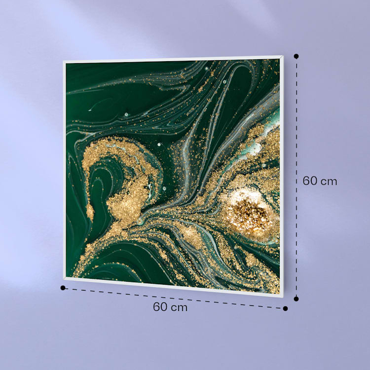 Wonderwall Air Art Smart Infrarotheizung Wirbel 60x60cm 350W weißer Rahmen 60 x 60 cm | Wirbel, weißer Rahmen