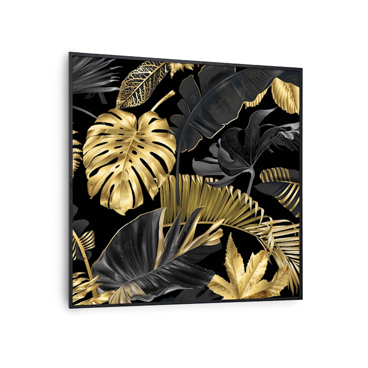 Wonderwall Air Art Smart Infrarotheizung Schwarze Blume 60x60cm 350W schwarzer Rahmen 60 x 60 cm | Schwarze Blume, schwarzer Rahmen