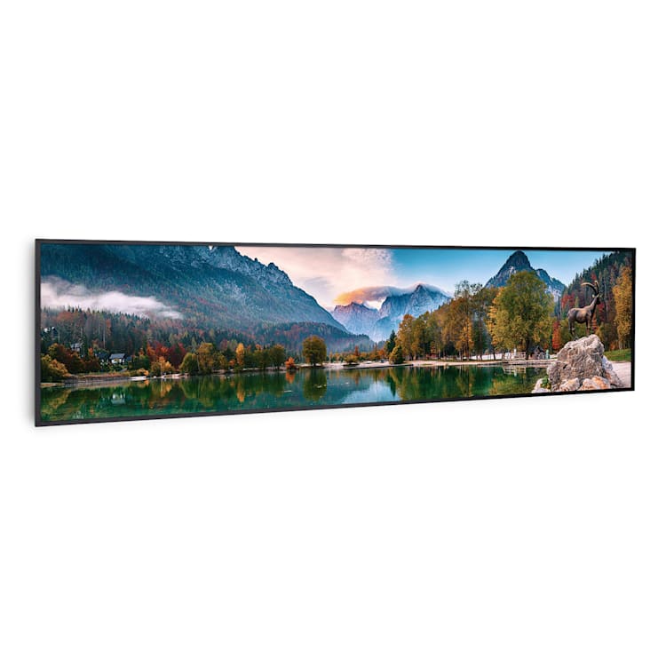 Wonderwall Air Art Smart Infrarotheizung See 120x30cm 350W 120 x 30 cm | See, schwarzer Rahmen
