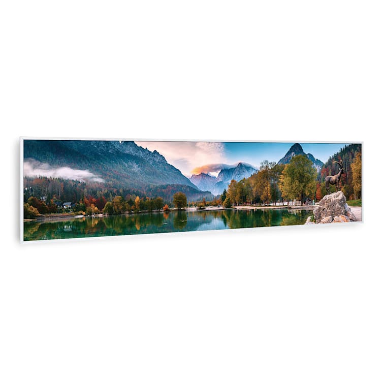 Wonderwall Air Art Smart Infrarotheizung See 120x30cm 350W 120 x 30 cm | See, weißer Rahmen