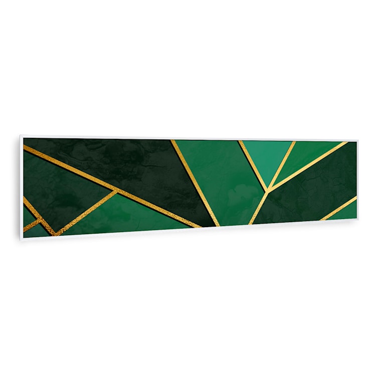 Wonderwall Air Art Calefactor infrarrojo inteligente de línea verde 120 x 30 cm 350 W 120 x 30 cm | Línea verde, marco blanco