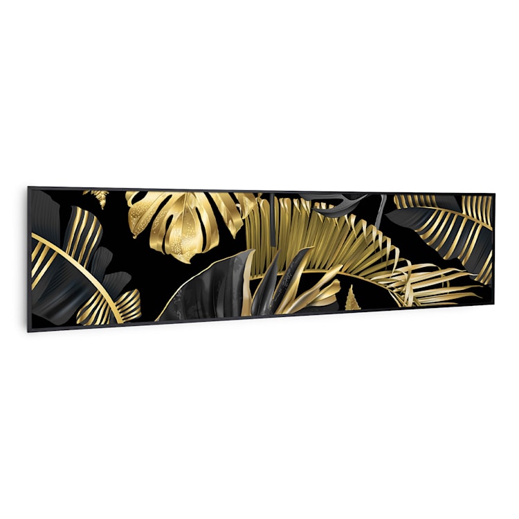 Wonderwall Air Art Smart Infrarotheizung Schwarze Blume 120x30cm 350W 120 x 30 cm | Schwarze Blume, schwarzer Rahmen