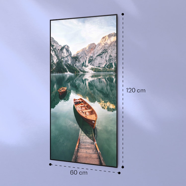 Wonderwall Air Art Smart Infrarotheizung See Vertikal 60x120cm 700W 60 x 120 cm | See Vertikal, schwarzer Rahmen