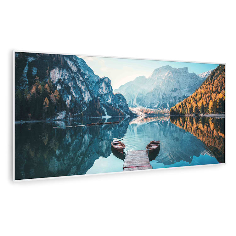 Wonderwall Air Art Smart, infračervený ohrievač, more horizontálne, 120 x 60 cm, 700 W 120 x 60 cm | Jazero horizontálne, biely rám