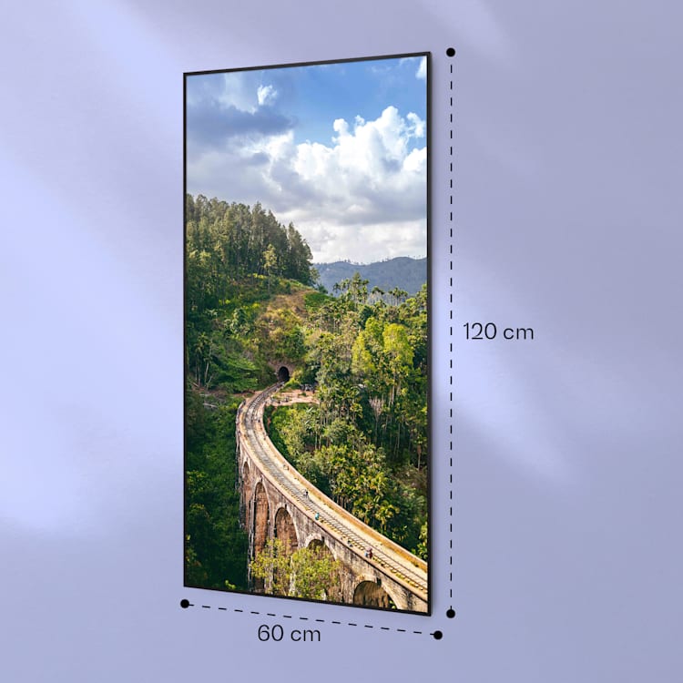 Wonderwall Air Art Smart Infrarotheizung Zug 60x120cm 700W 60 x 120 cm | Zug, schwarzer Rahmen