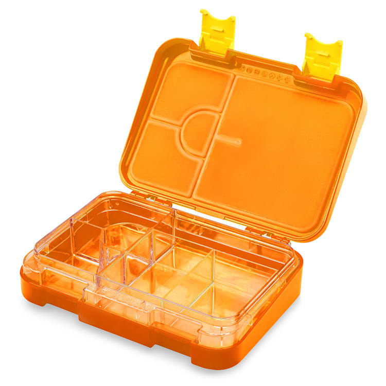 schmatzfatz junior Lunchbox 6 Fächer 21,3 x 15 x 4,5 cm (BxHxT) Orange