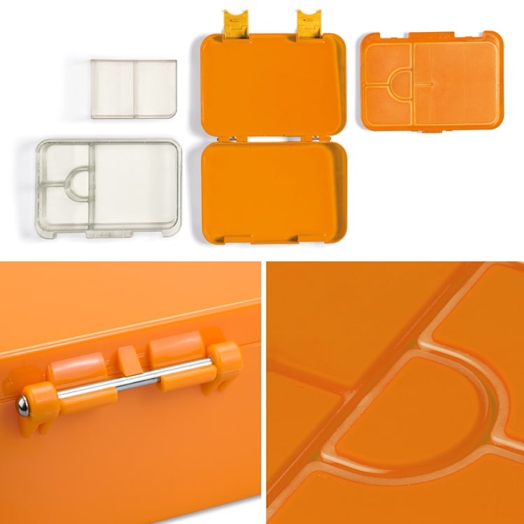 schmatzfatz junior Lunchbox 6 Fächer 21,3 x 15 x 4,5 cm (BxHxT) Orange